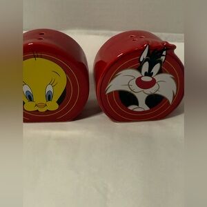 Warner Bros. Red Salt and Pepper Shakers